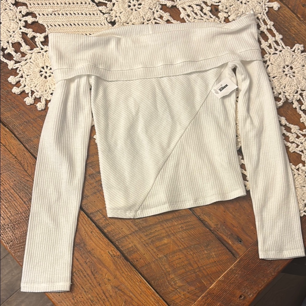 Elodie Asymmetrical Cream Fitted Blouse